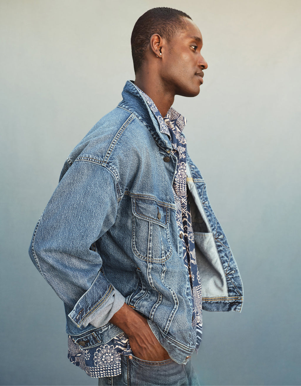 Chaqueta en Denim Hombre AE - Azul 0106_1666_423_l1