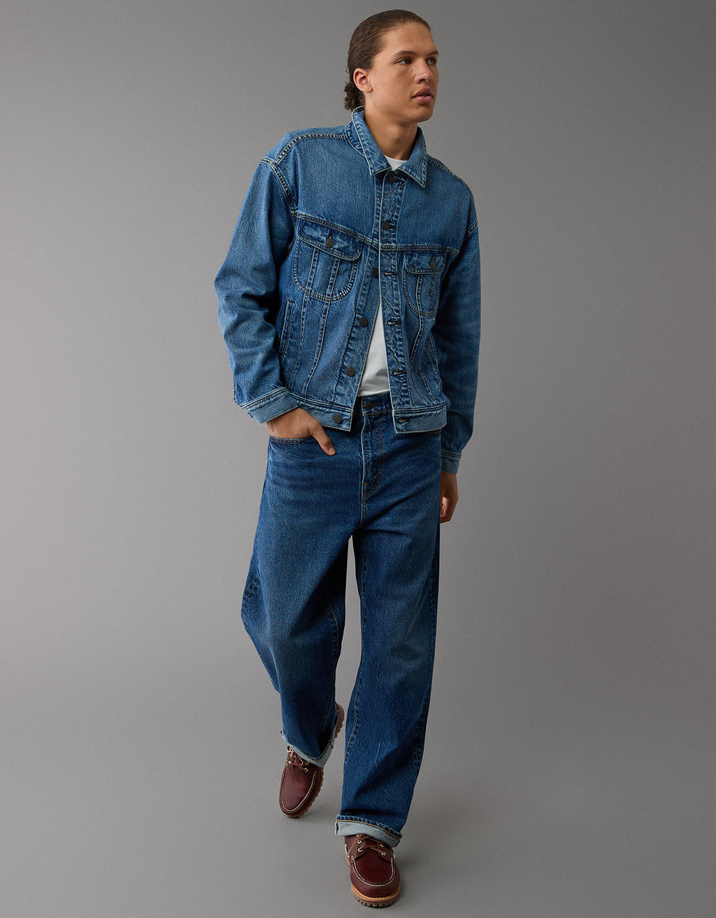 Chaqueta en Denim Hombre AE - Azul 0106_1666_423_ob