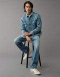 Chaqueta Trucker Slim fit en denim de Hombre - Azul 0106_1728_400_of