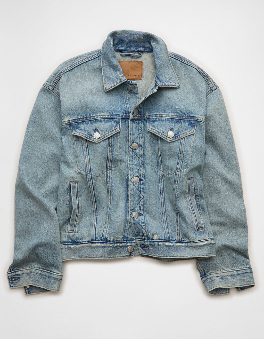 Chaqueta de mezclilla de gran tamaño Ae - Azul 0106_1843_400_f