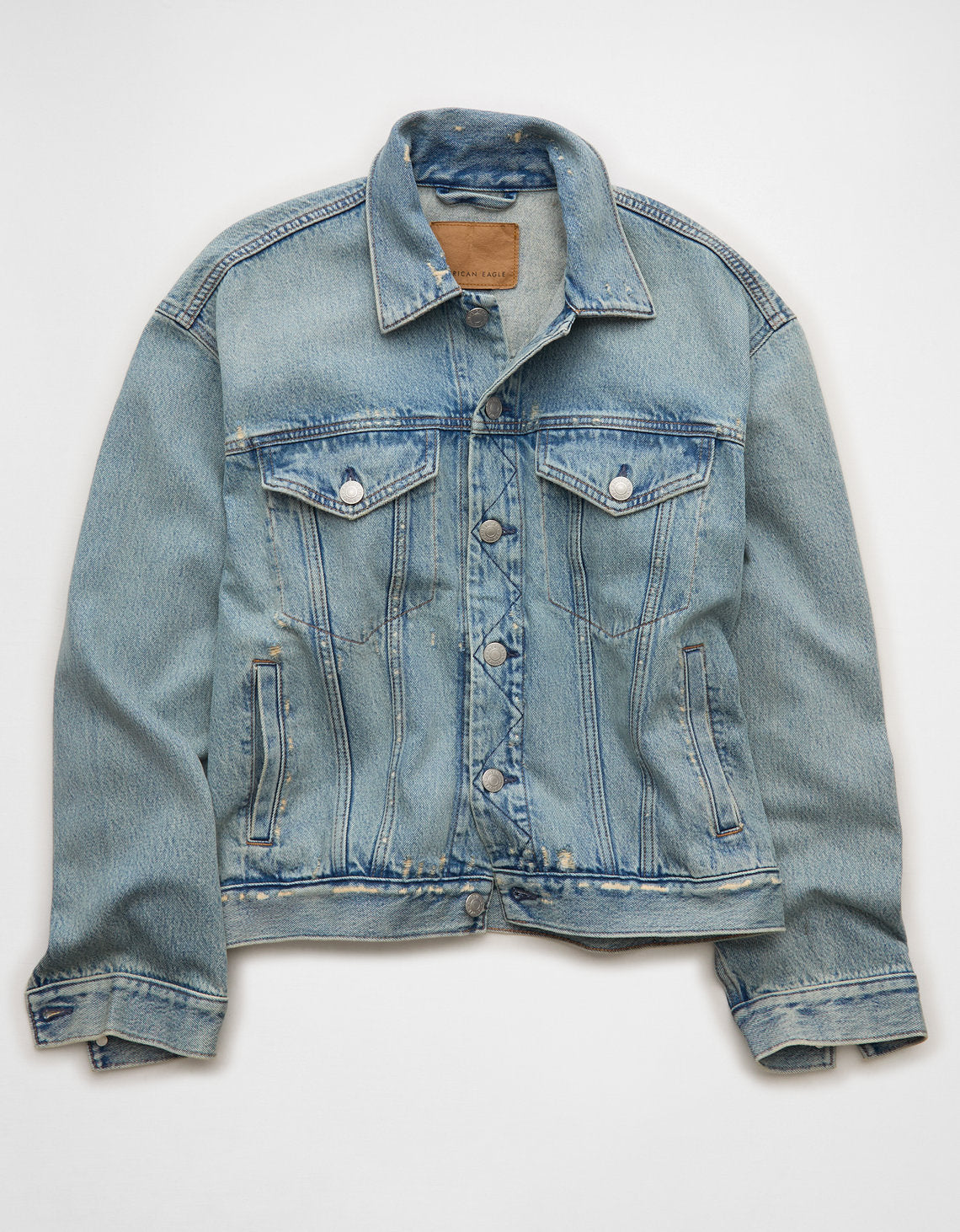 Chaqueta de mezclilla de gran tamaño Ae - Azul 0106_1843_400_f