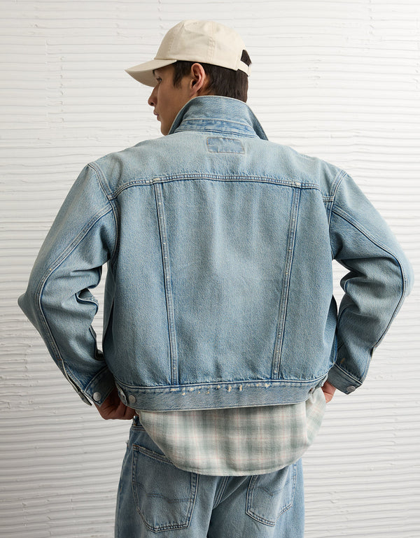 Chaqueta de mezclilla de gran tamaño Ae - Azul