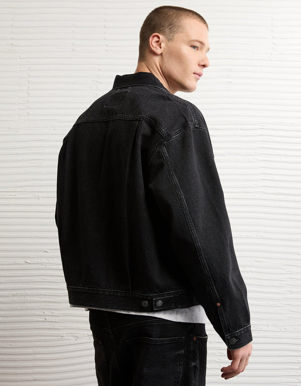 Chaqueta Denim de mezclilla para hombre. - Negro