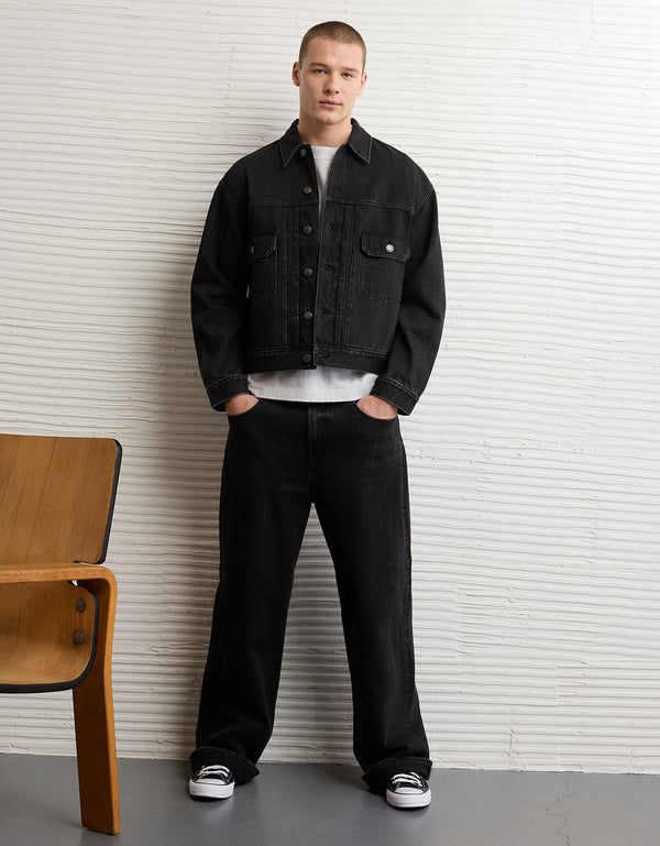 Chaqueta Denim de mezclilla para hombre. - Negro