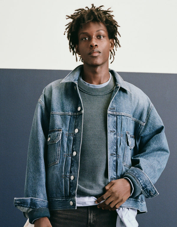 Chaqueta Denim de mezclilla para hombre. - Azul