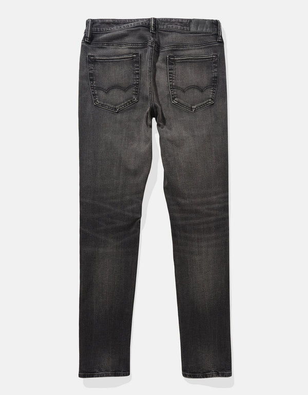 Jean Skinny Athletic con Parches Ae - Negro