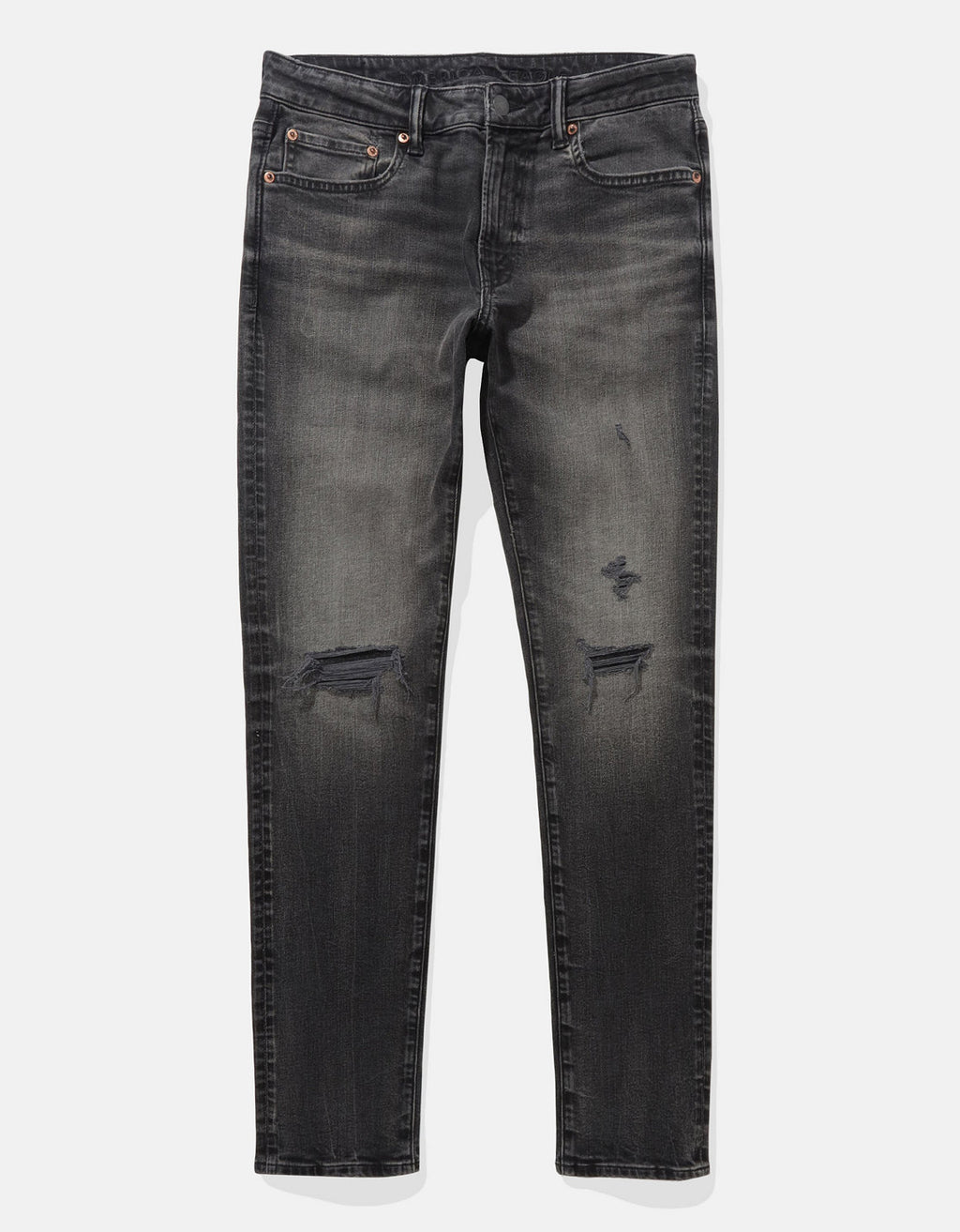 Jean Skinny Athletic con Parches Ae - Negro 0114_7225_055_f