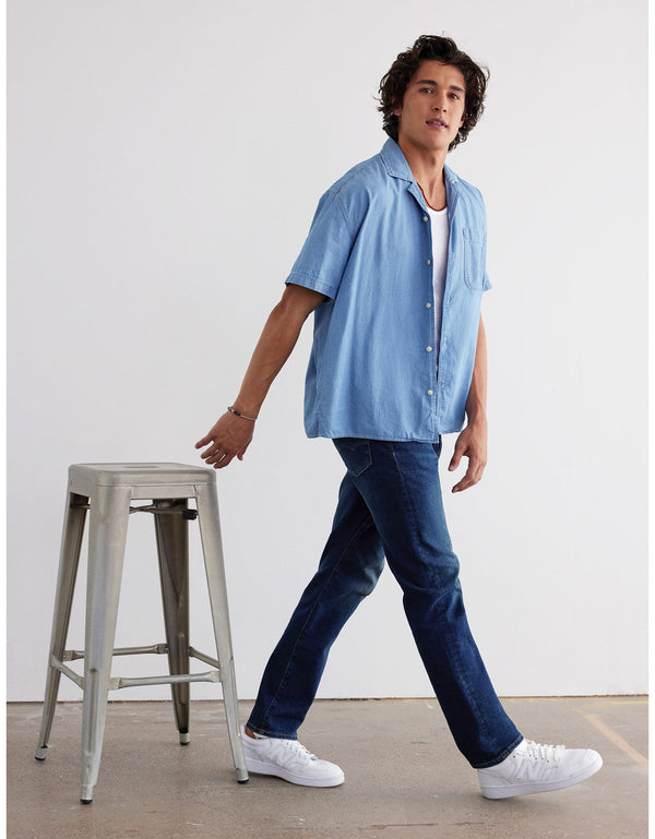 Jean Slim Straight Ae - Azul