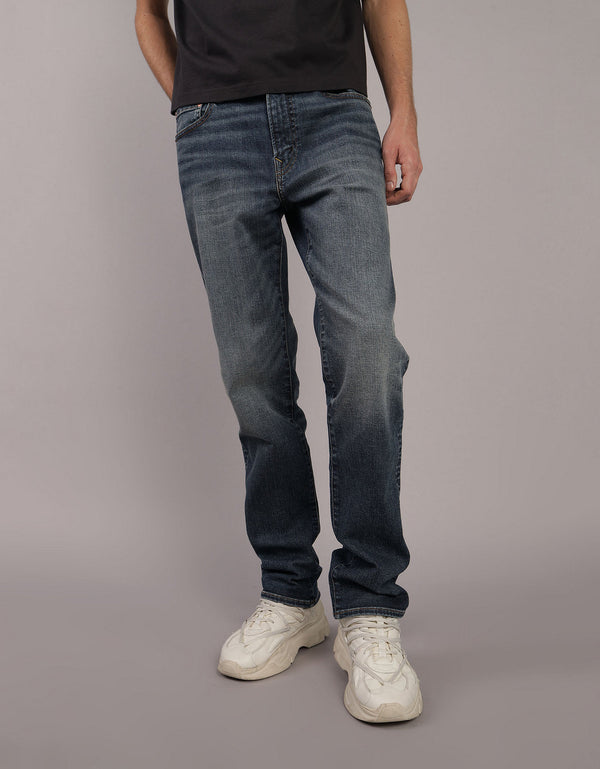 Jean slim bota recta de hombre AE - Azul