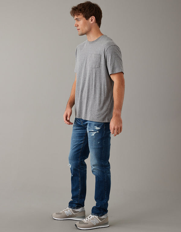 Jean Athletic con parches Hombre AE - Generico