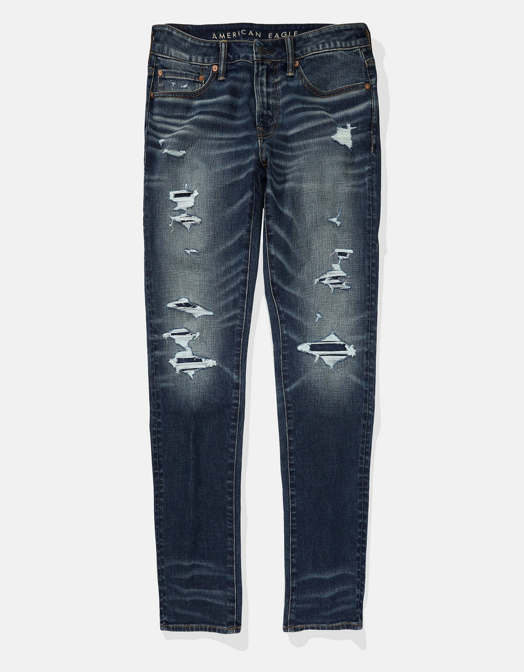 Jean Skinny con rotos Hombre AE - Negro 0119_6636_038_f