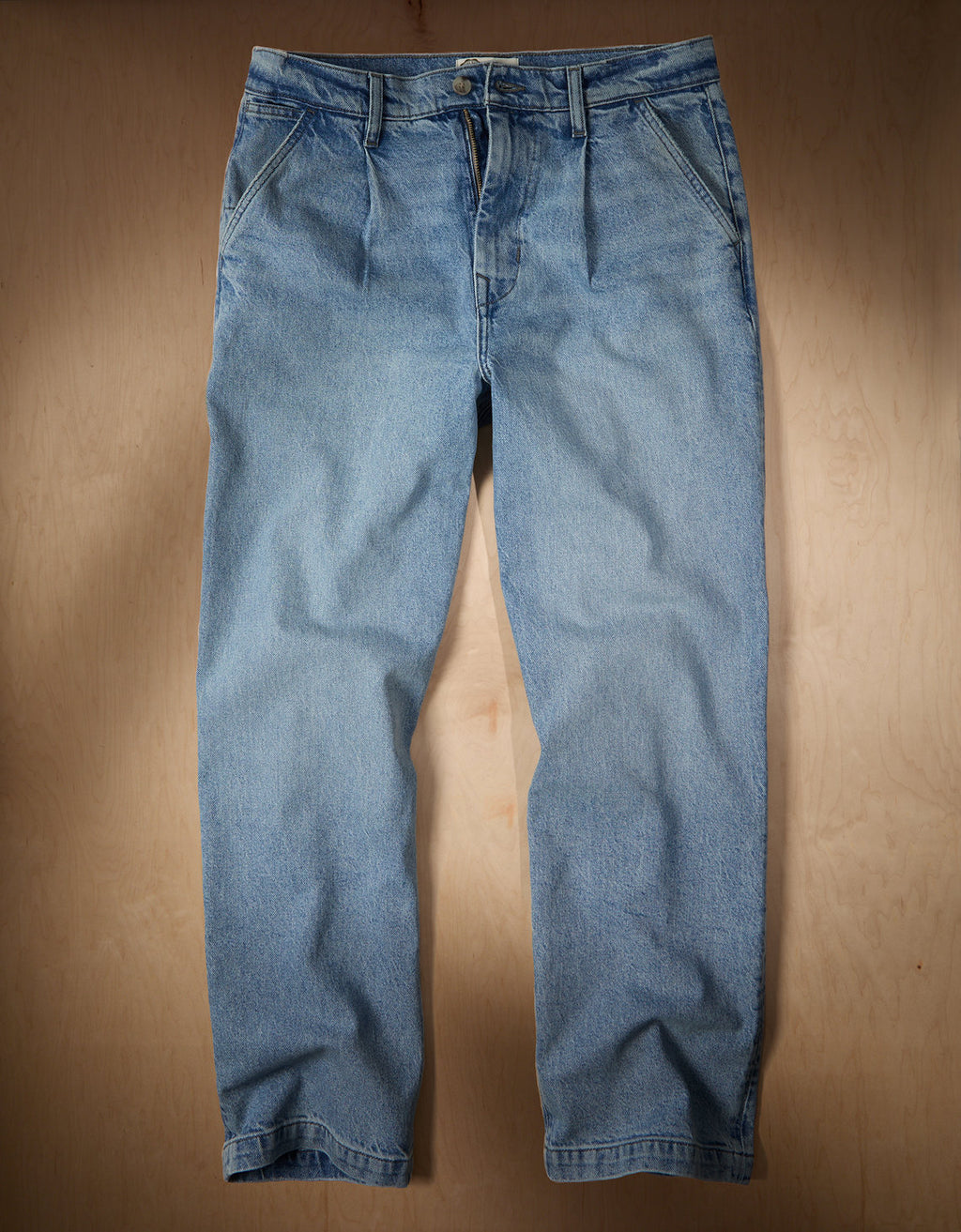 Ae x Tru Kolors Pantalón en Denim Pleated - Azul 0122_7376_401_f