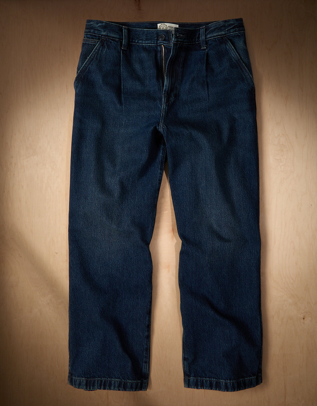 Ae x Tru Kolors Pantalón en Denim Pleated - Azul 0122_7378_410_f