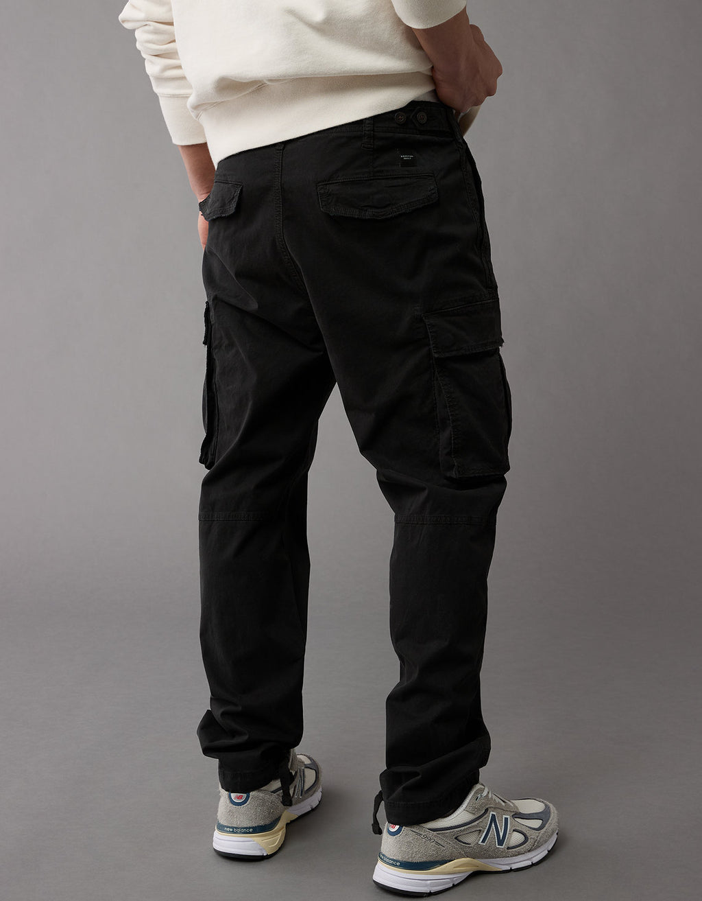 Pantalón Tipo Cargo Lived-In Ae - Negro 0123_4882_064_ob