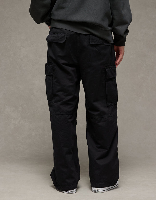 Pantalón Baggy Tipo Cargo Ae - Negro
