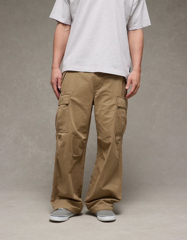 Pantalón Baggy Tipo Cargo Ae - Caqui