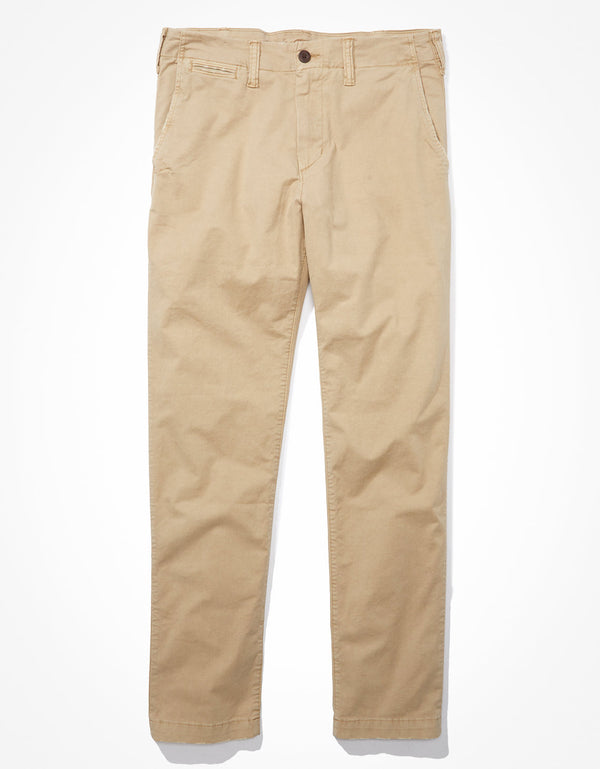Pantalón Caqui Recto Original Ae Flex Usado - Caqui