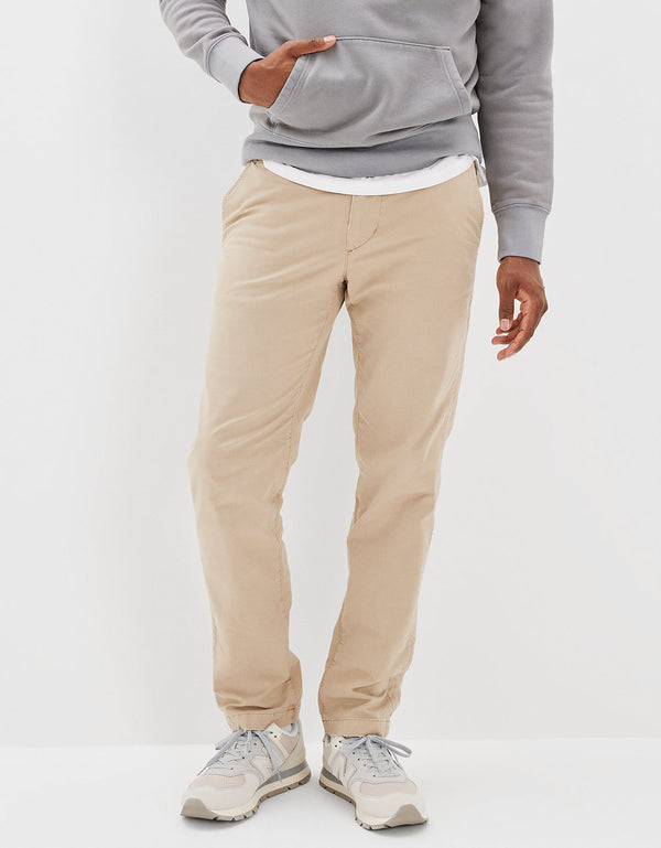 Pantalón Caqui Recto Original Ae Flex Usado - Caqui