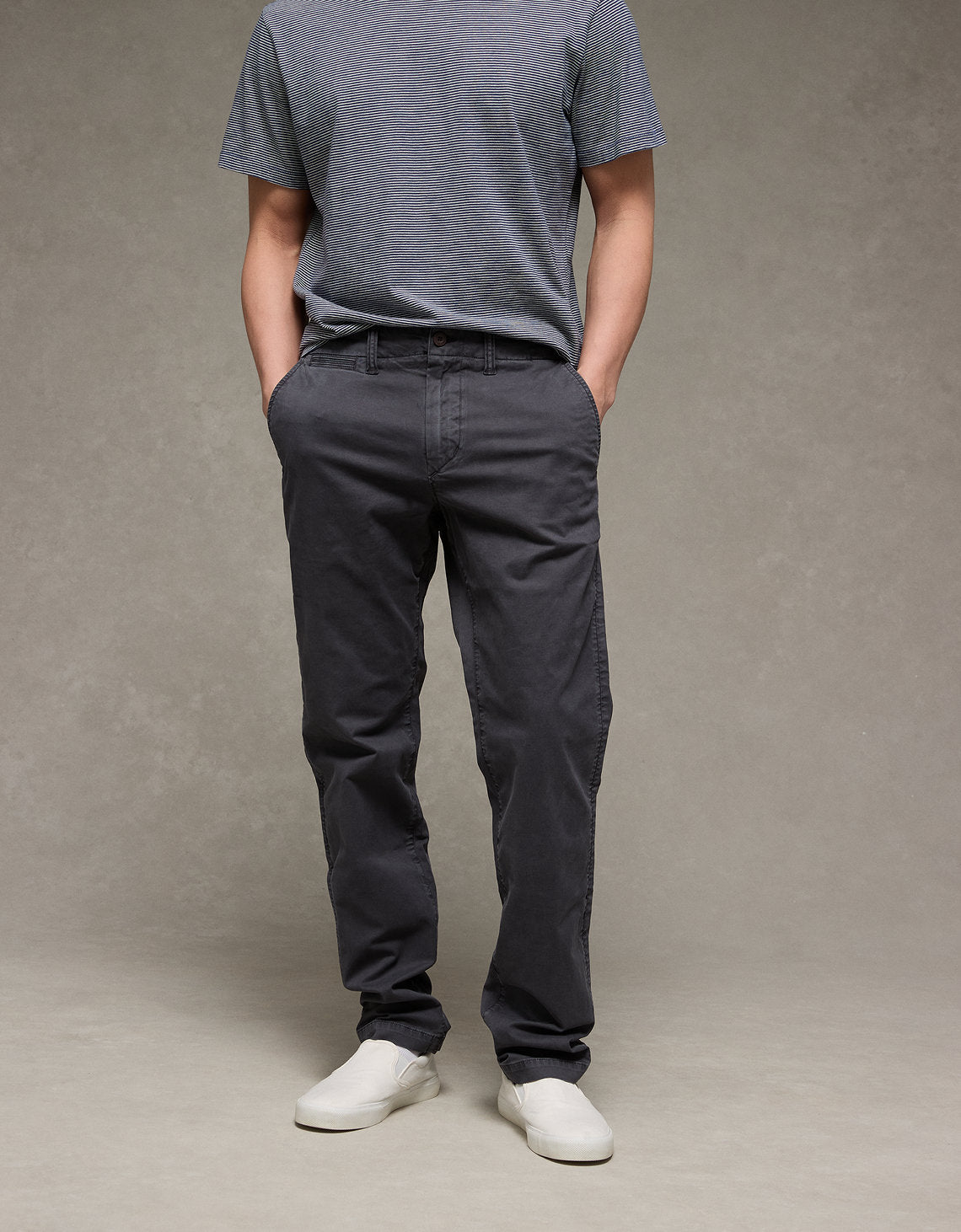 Pantalón Caqui Recto Original Ae Flex Usado - Azul 0125_4711_498_of