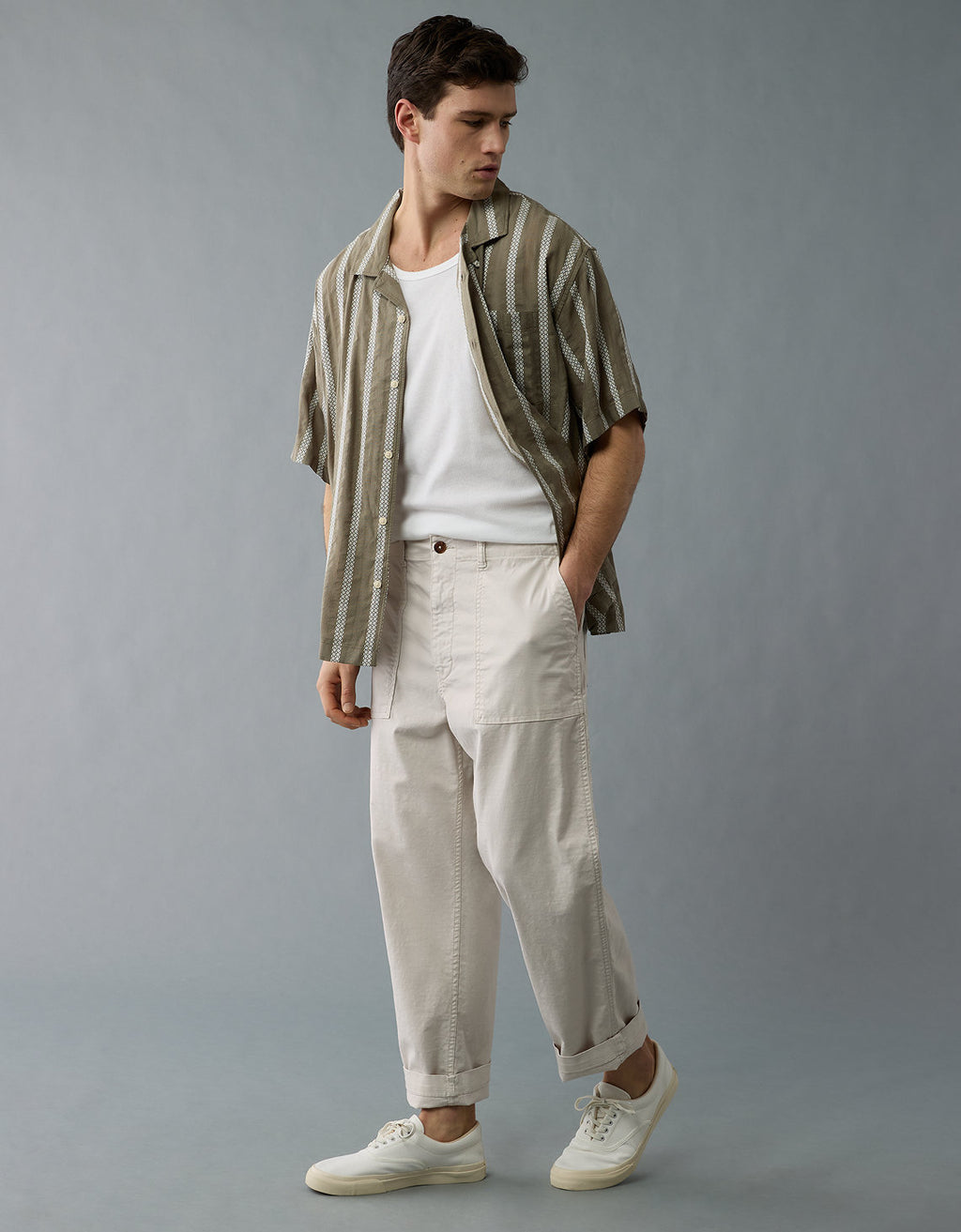 Pantalón Cargo Flex con cintura Elástica para Hombre - Generico 0127_5060_106_of