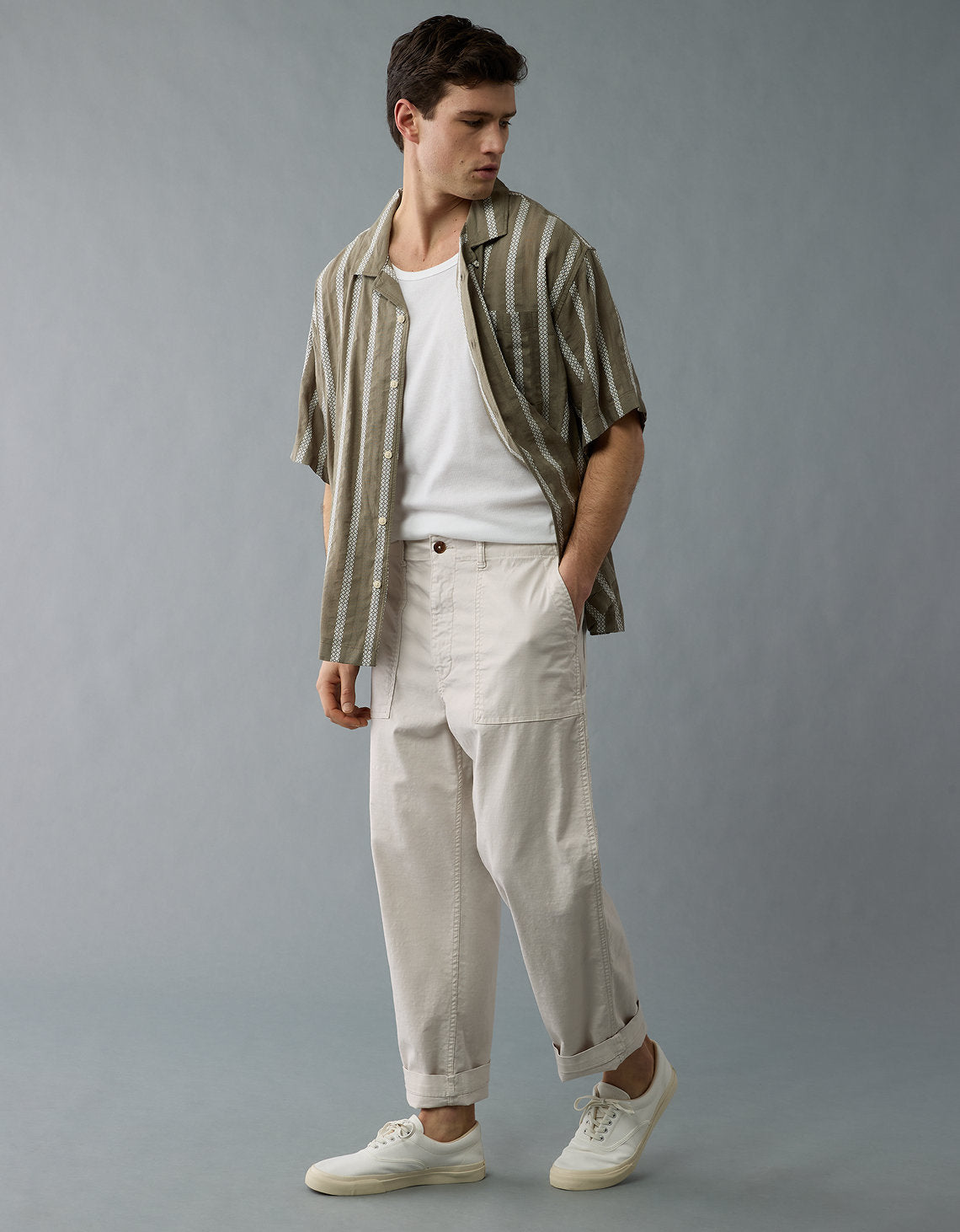 Pantalón Cargo Flex con cintura Elástica para Hombre - Generico 0127_5060_106_of
