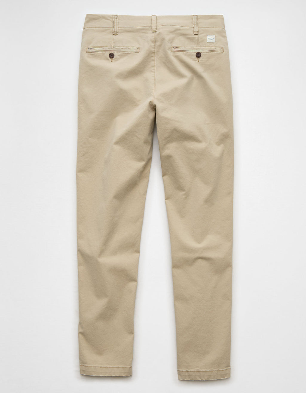 Pantalón khaki ajustado recto y flexible usado. - Caqui 0128_4805_281_b