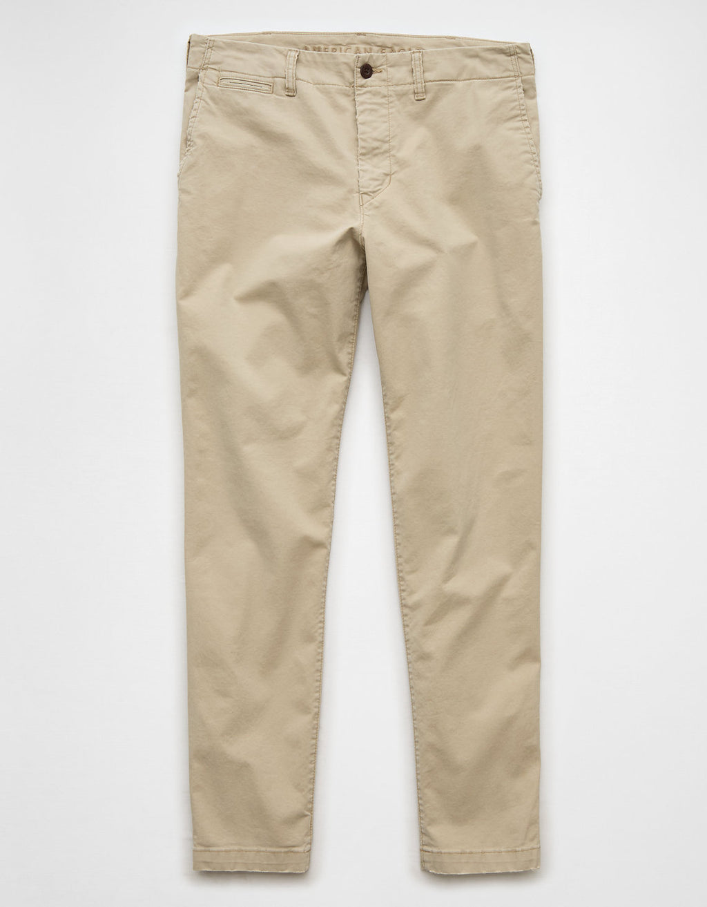 Pantalón khaki ajustado recto y flexible usado. - Caqui 0128_4805_281_f