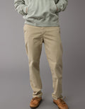 Pantalón khaki ajustado recto y flexible usado. - Caqui 0128_4805_281_of