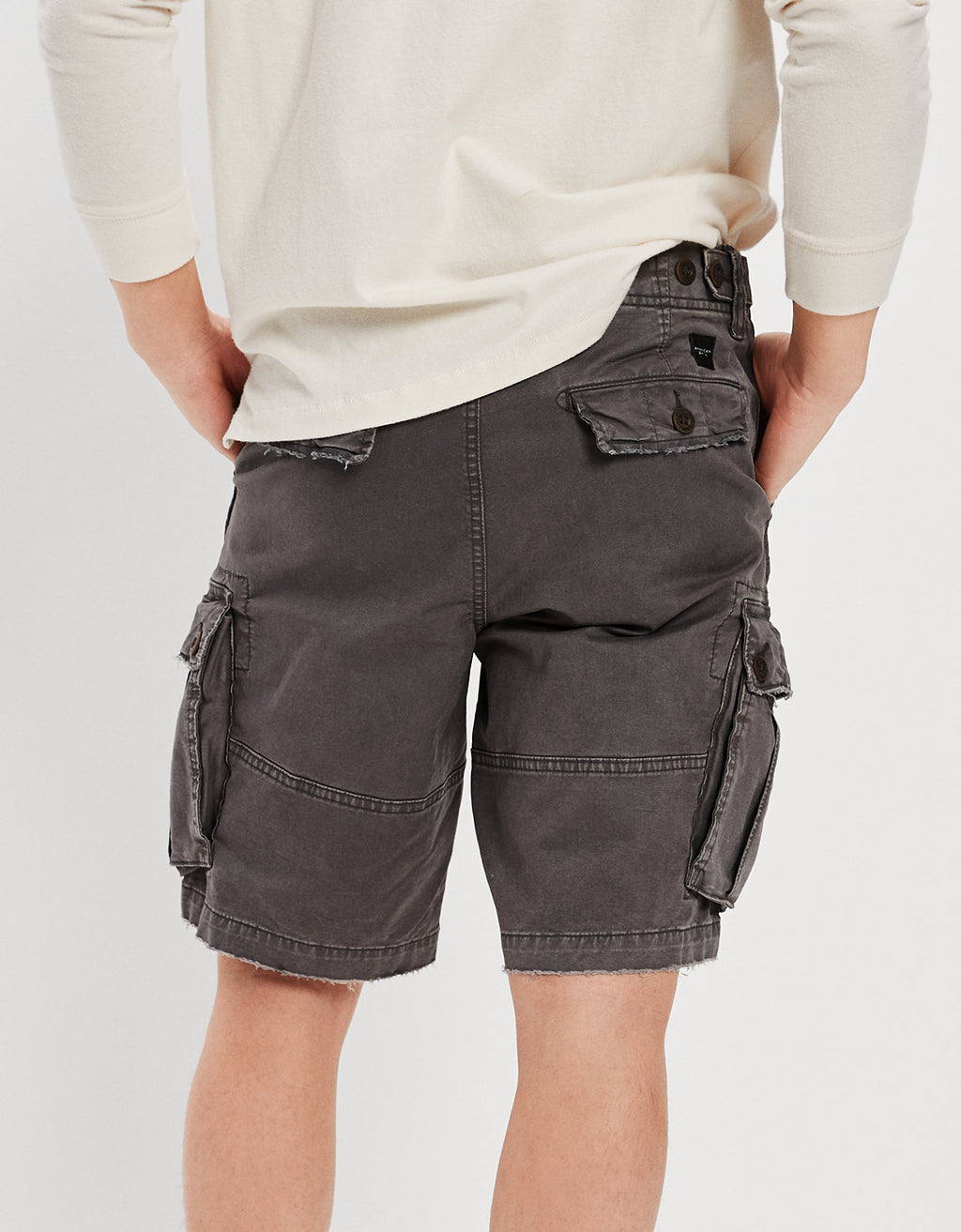 Short AE Flex 25 cm. Lived-in tipo Cargo - Gris 0131_7279_024_ob