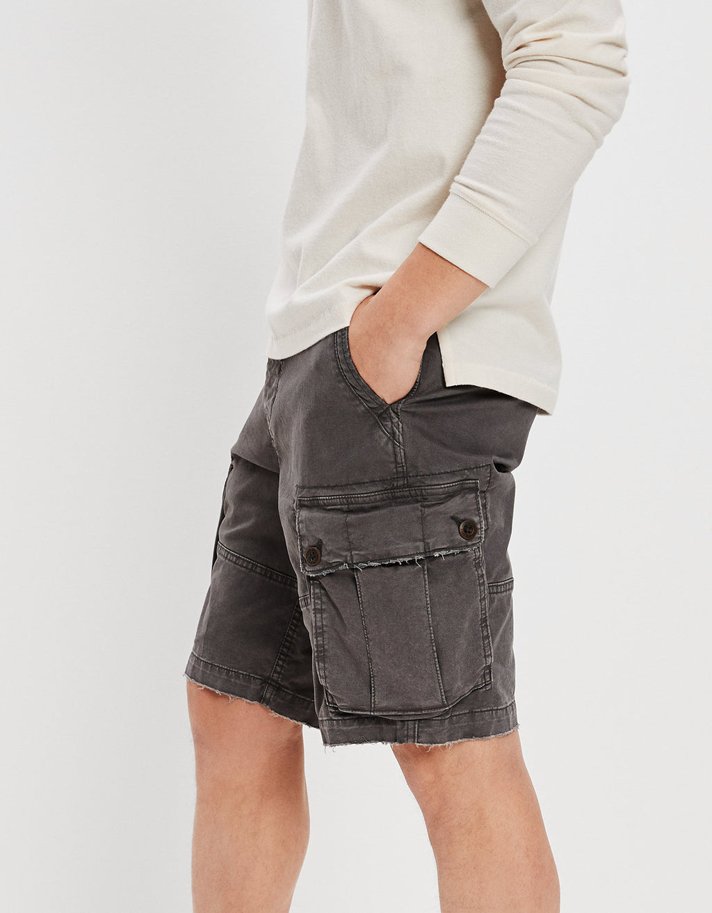 Short AE Flex 25 cm. Lived-in tipo Cargo - Gris 0131_7279_024_os