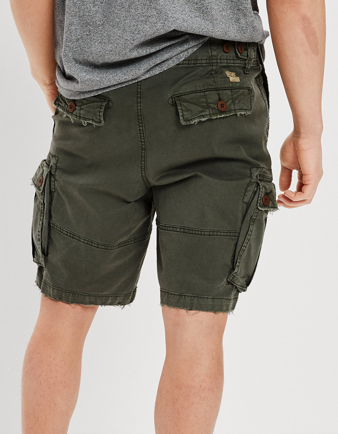 Short AE Flex 25 cm. Lived-in tipo Cargo - Verde 0131_7279_300_ob