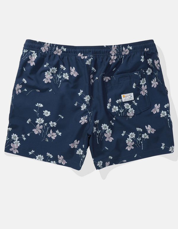 Pantaloneta de baño con estampado de hombre AE - Negro