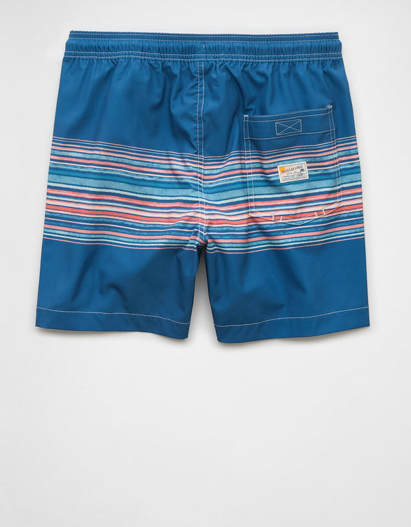 Pantaloneta de baño con estampado de hombre AE - Azul