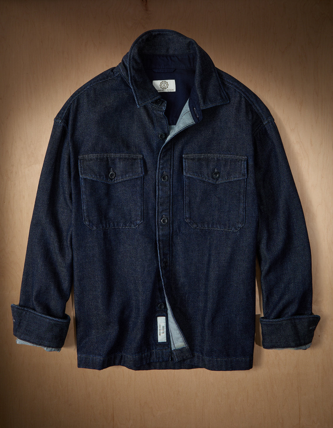 Ae x Tru Kolors Camisa en Denim Chenille - Azul 0151_2995_410_f