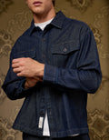Ae x Tru Kolors Camisa en Denim Chenille - Azul 0151_2995_410_of
