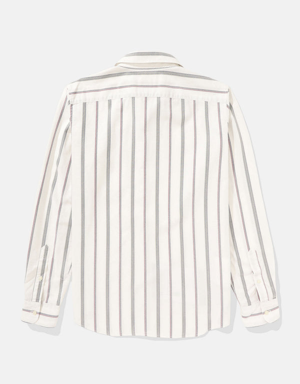 Camisa Slim de Rayas Manga Larga Hombre AE - Generico