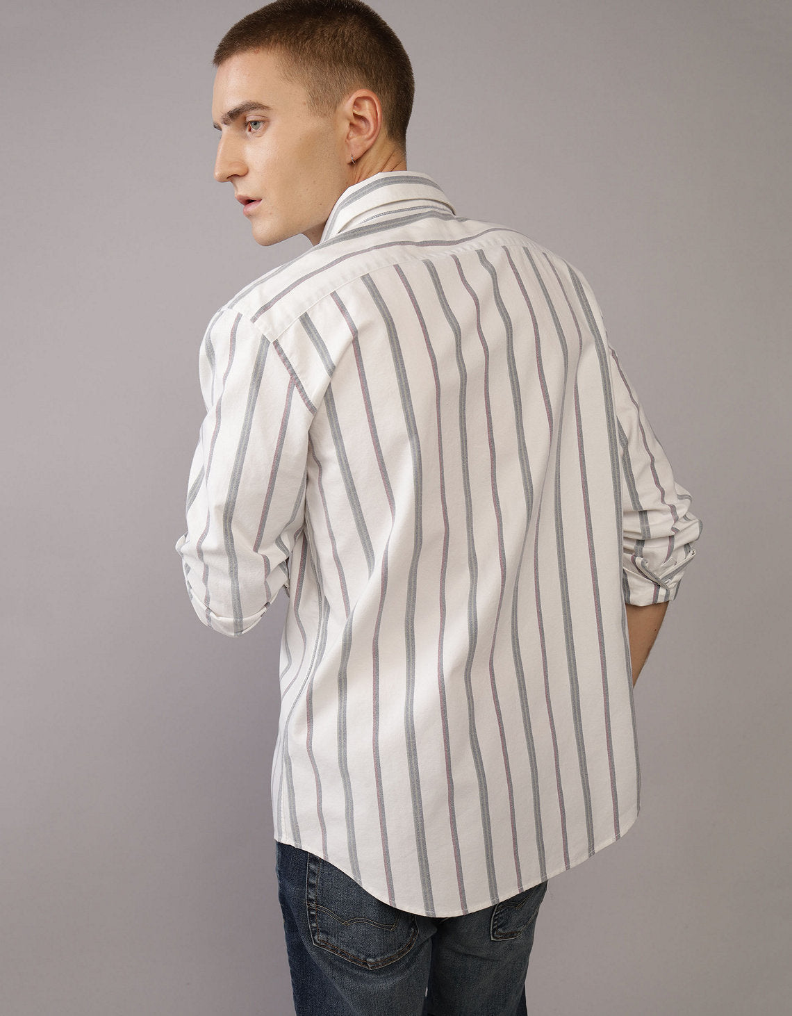 Camisa Slim de Rayas Manga Larga Hombre AE - Generico 0153_2103_106_ob