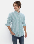 Camisa Slim de Rayas Manga Larga Hombre AE - Verde 0153_2103_372_of
