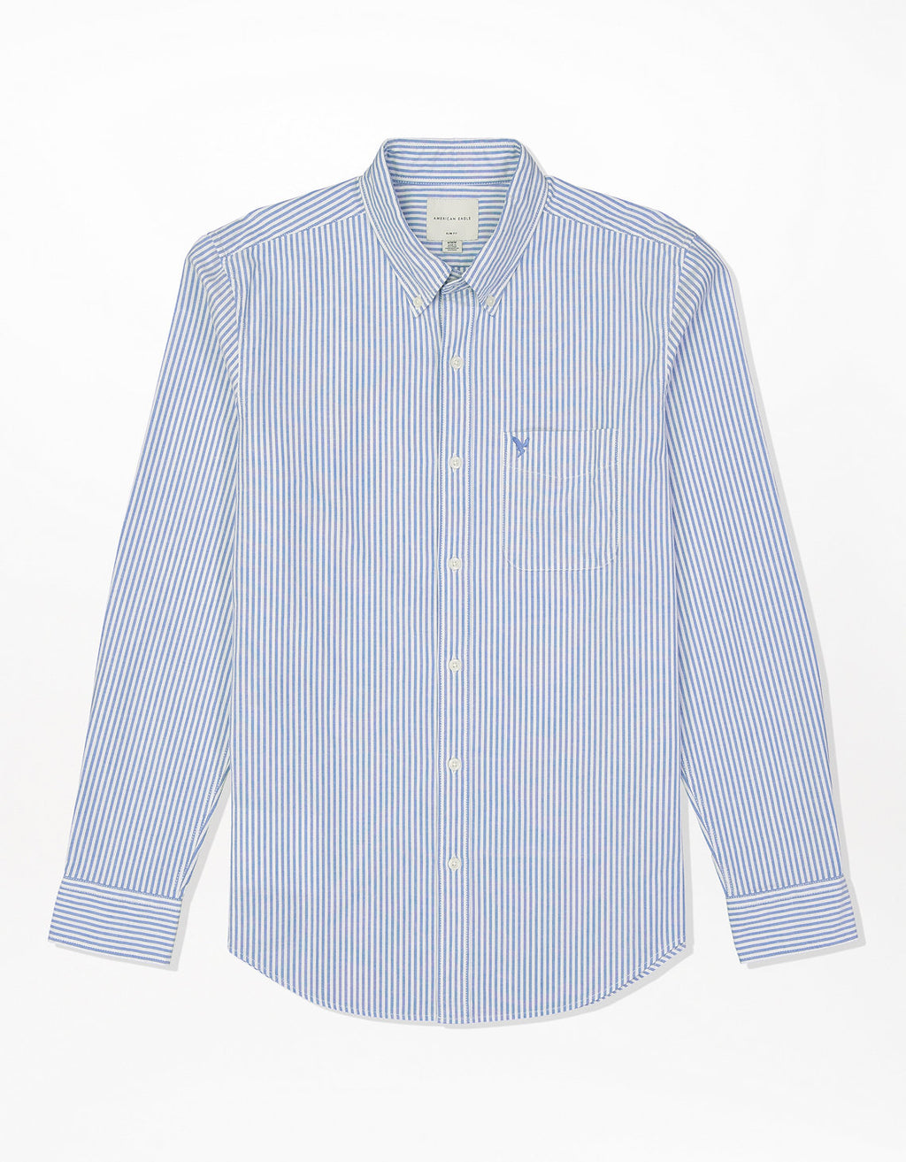 Camisa Slim de Rayas Manga Larga Hombre AE - Azul 0153_2103_401_f