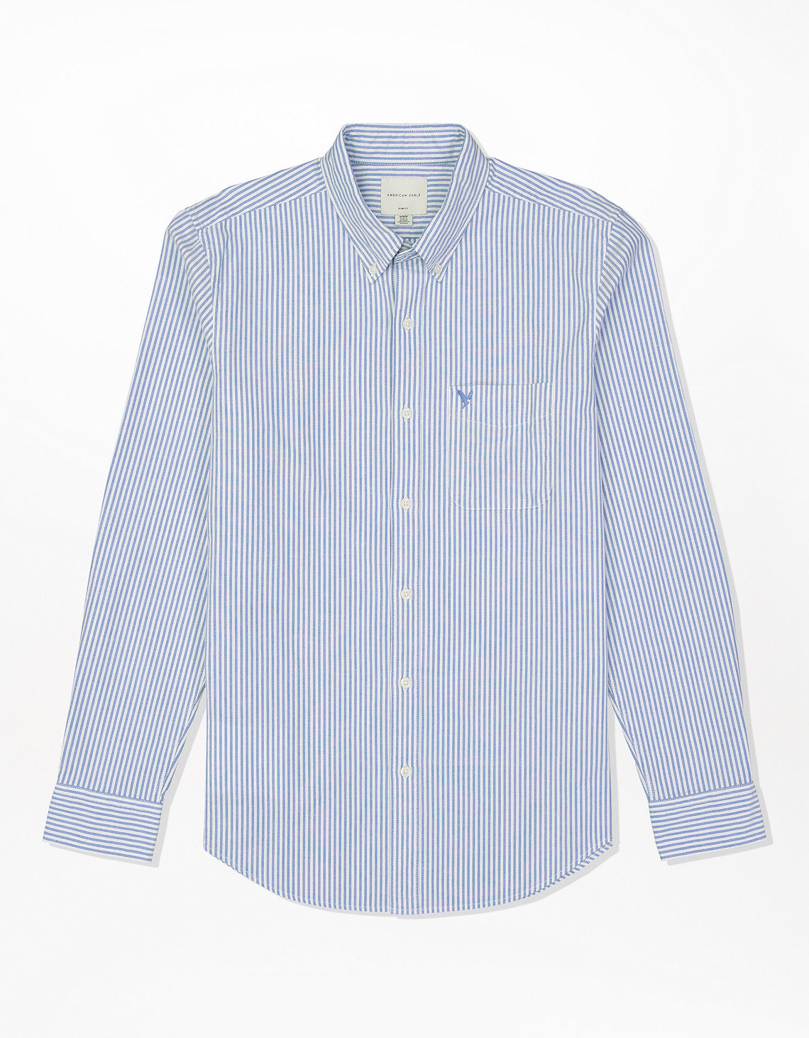 Camisa Slim de Rayas Manga Larga Hombre AE - Azul 0153_2103_401_f