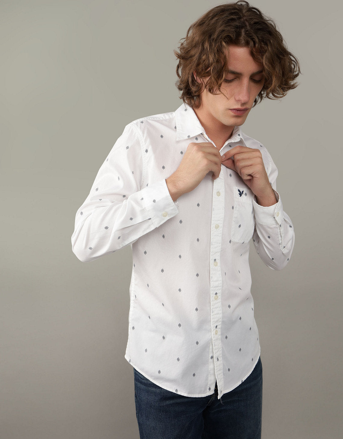 Camisa AE Slim fit Everyday - Blanco 0153_2580_101_of