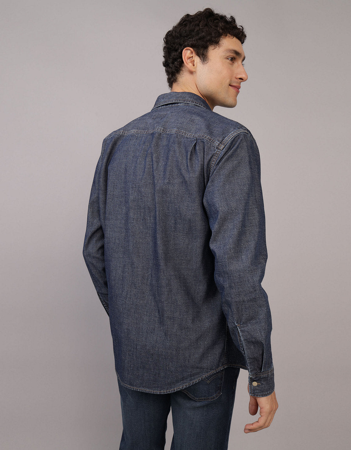 Camisa en Denim Manga Larga de Hombre - Generico 0153_2608_896_ob