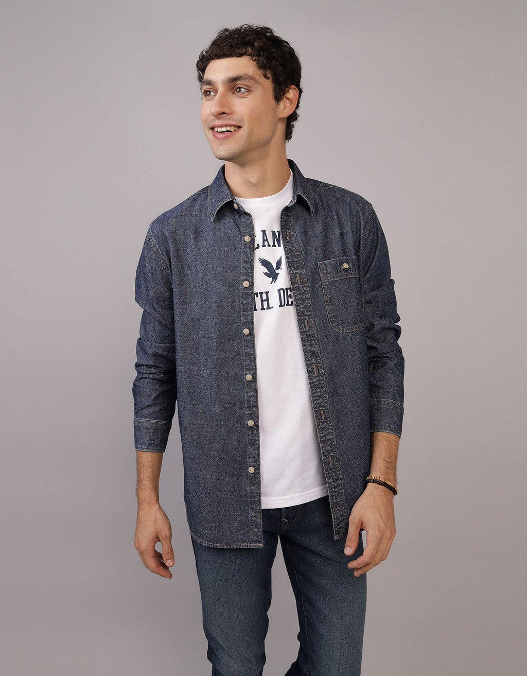 Camisa en Denim Manga Larga de Hombre - Generico 0153_2608_896_of