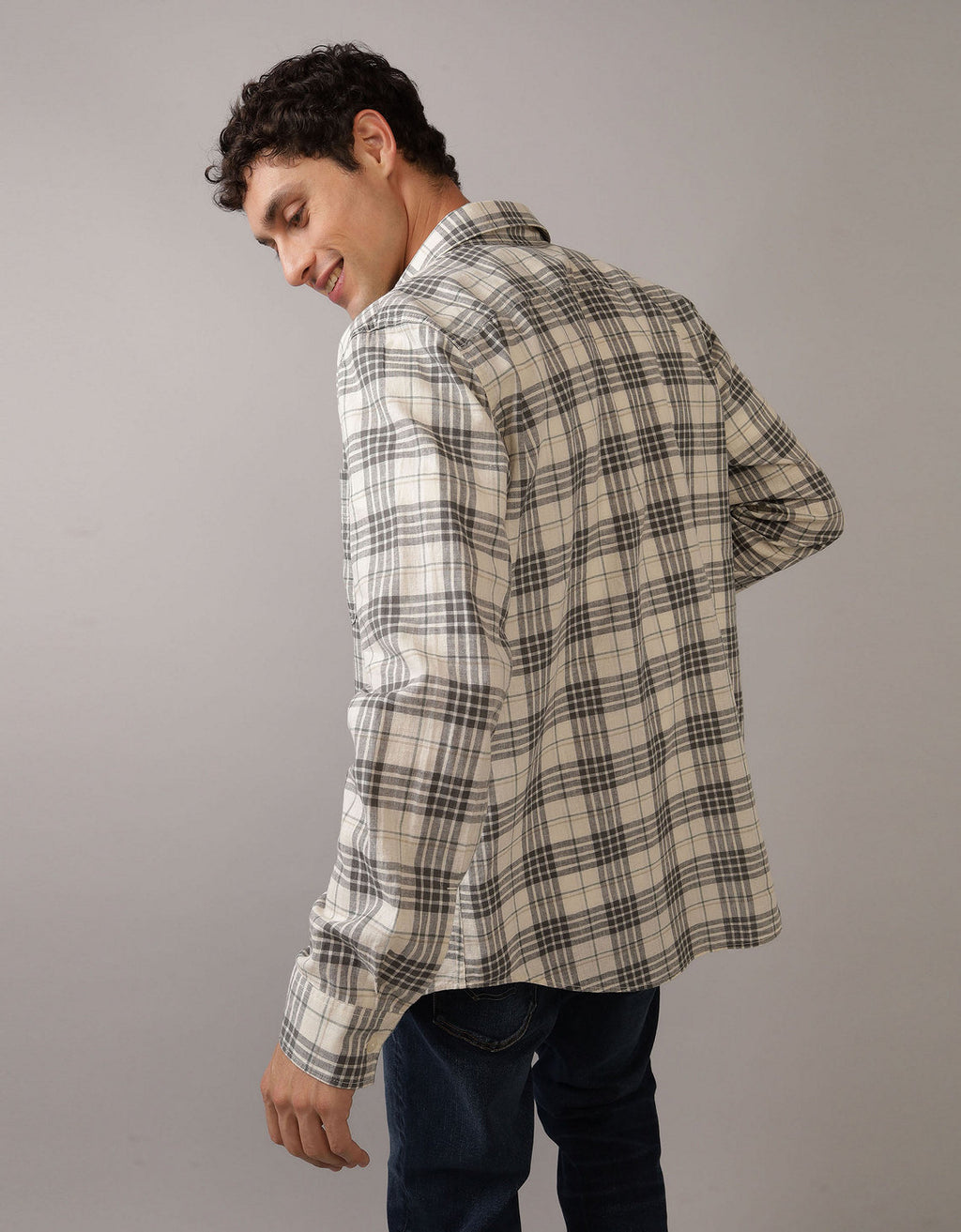 Camisa de Cuadros Manga Larga Hombre AE - Generico 0153_2641_207_ob