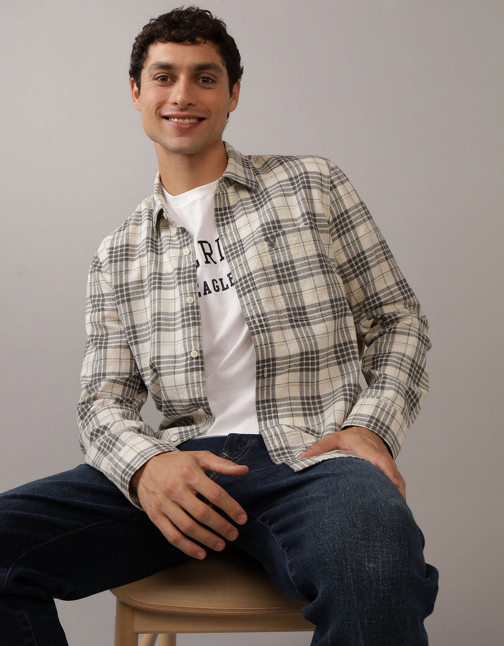 Camisa de Cuadros Manga Larga Hombre AE - Generico 0153_2641_207_of