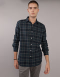 Camisa Manga Larga con patrón de cuadros Hombre AE - Azul 0153_2659_391_of