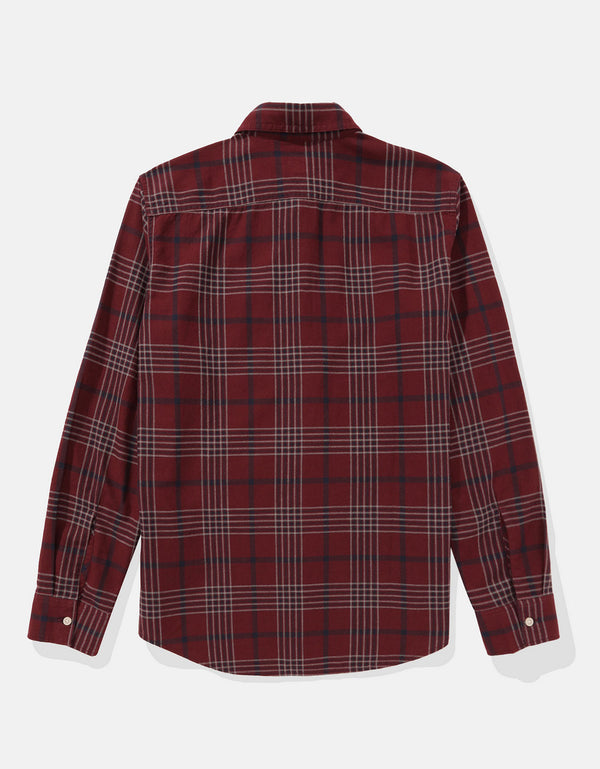 Camisa Manga Larga con patrón de cuadros Hombre AE - Rojo