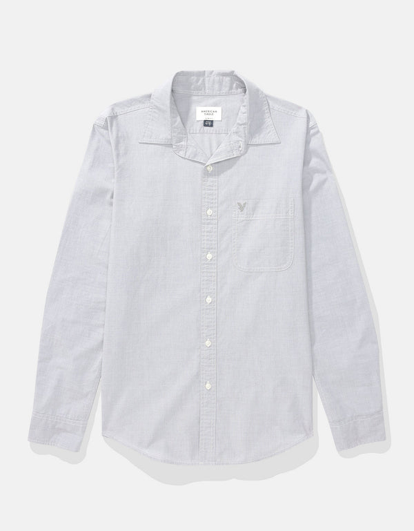 Camisa de Oxford Slim Fit Everyday Ae - Gris