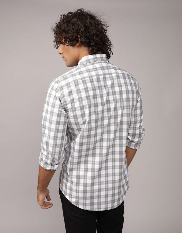Camisa de Oxford Slim Fit Everyday Ae - Gris