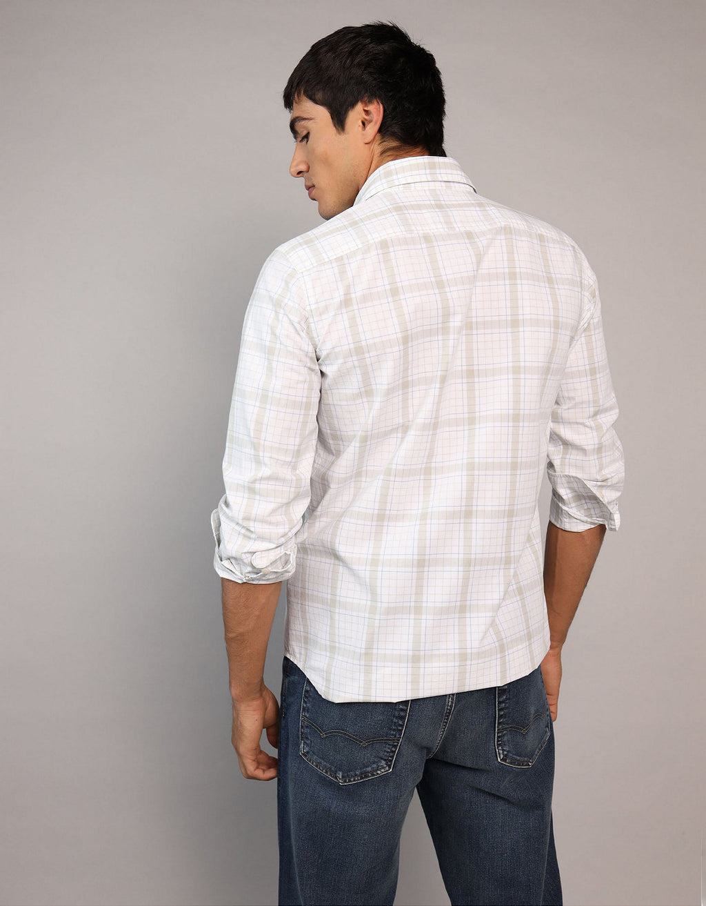 Camisa de Oxford Slim Fit Everyday Ae - Beige 0153_2722_196_ob